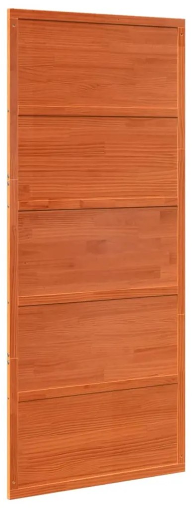 viaszbarna tömör fenyőfa istálló stílusú ajtó 90x208 cm