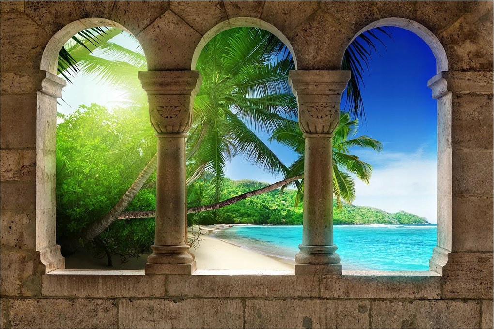 Flizelin fotótapéta Íj Tengerpart Trópusok Pihenés 250x175 +ragasztó