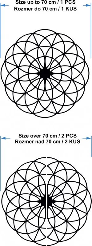 Varázslatos fa mandala a falon - Körök I átmérője FI 50, 60, 70, 80, 90 cm
