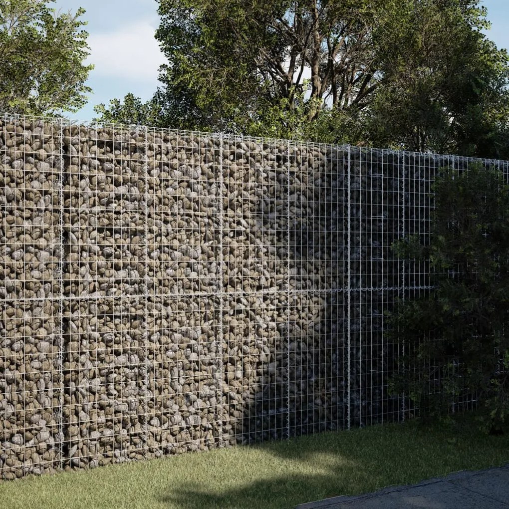 horganyzott vas gabion kosár fedéllel 200 x 100 x 200 cm