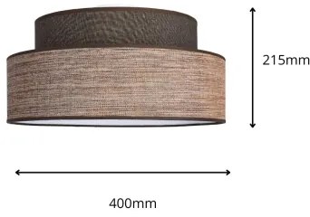 Mennyezeti lámpa GRACE 1xE27/60W/230V átm. 40 cm barna/bézs