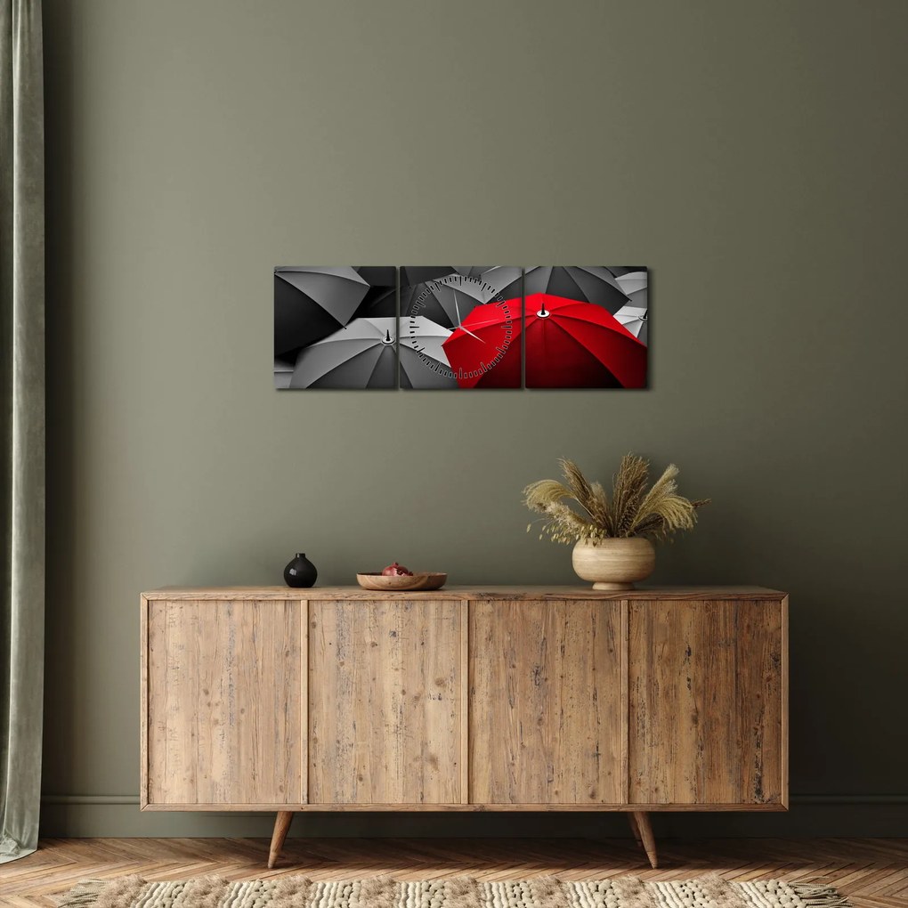 A nyitott napernyők képe (órával) (90x30 cm)