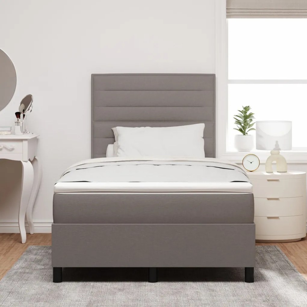 Box Spring ágy matraccal Taupe Kisebb dupla szövet