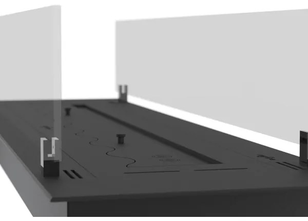 InFire - Beépített BIO kandalló 8,5x80 cm 3,5kW fekete