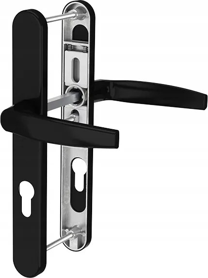 Ajtókilincs Victory 25 Ral 9005 matt fekete ovális L92