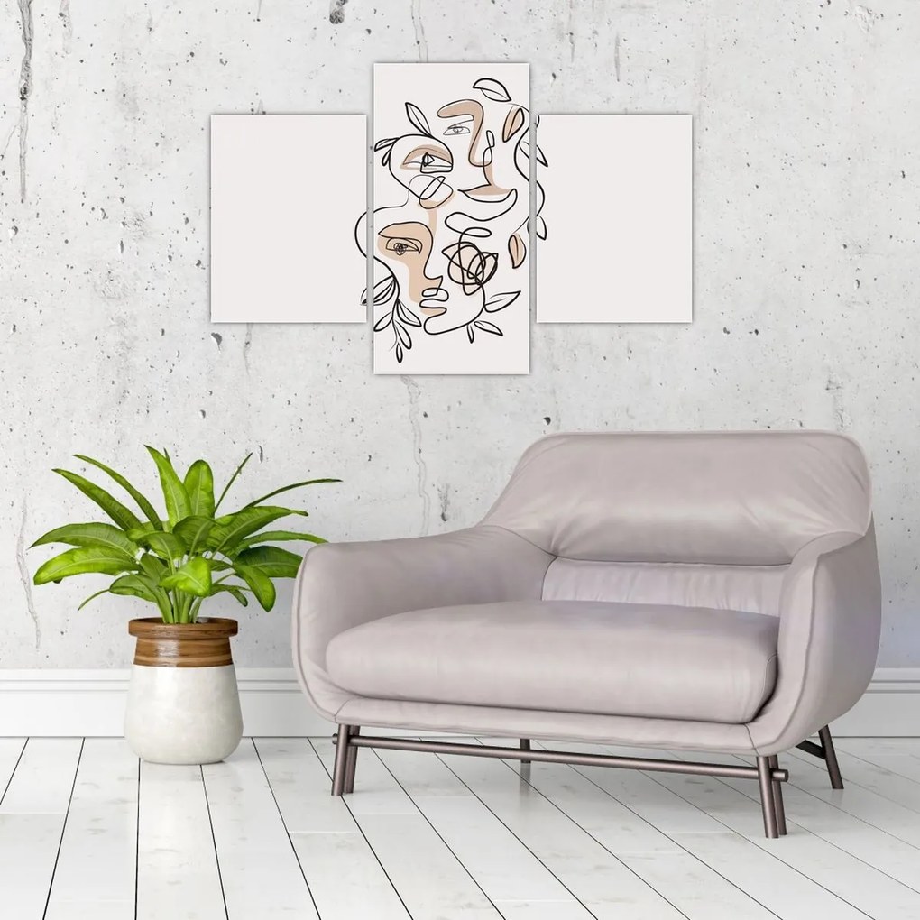 Kép - Line art arckezelés (90x60 cm)
