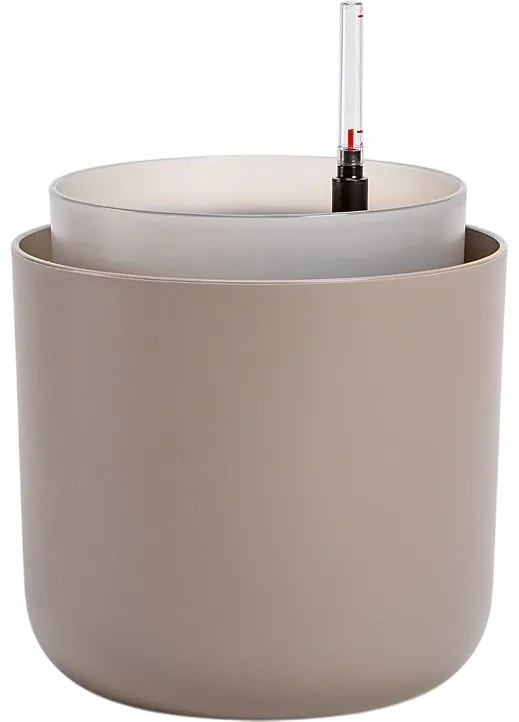 Plastia Tolita önöntöző virágtartó, barna, átmérő: 19 cm, 19 cm átmérőjű