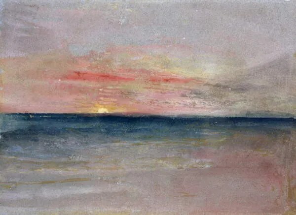 Reprodukció Sunset, Turner, Joseph Mallord William