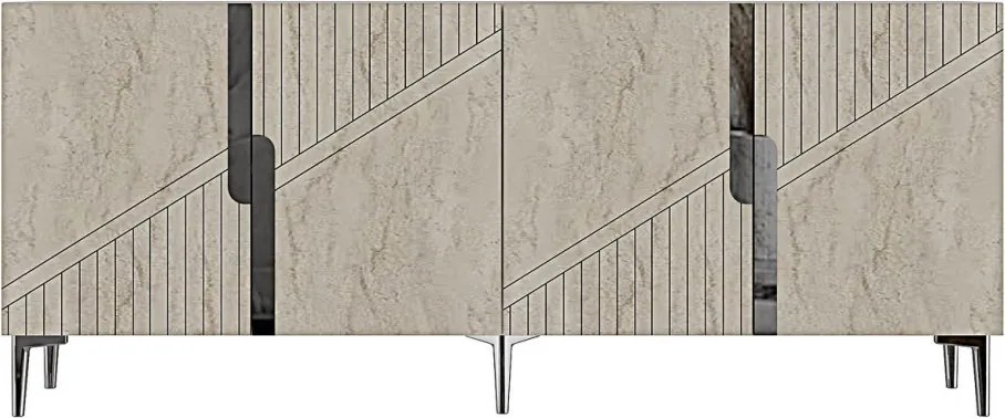 Evva 150 - Anthracite, Travertine, Silver