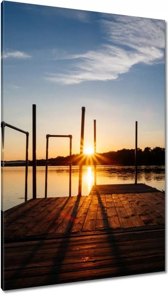 Vászonkép 80x120 Naplemente híd