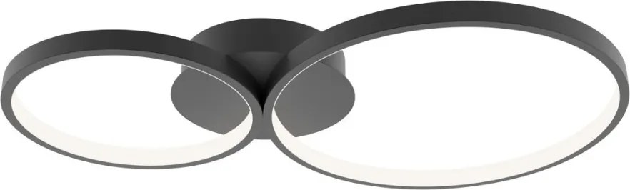 ITALUX SPL-20452-2-BK MAVER Modern LED Mennyezeti Lámpa Fekete LED IP20
