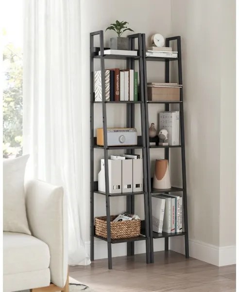 NAVARO fekete könyvespolc