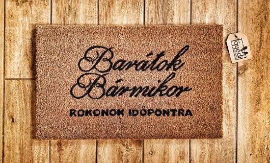 Itt lakik egy horgász vicces feliratos kókusz lábtörlő - több méretben (Válassz méretet: 60*90 cm, Válassz szállítási opciót: Extra szállítást kérek (