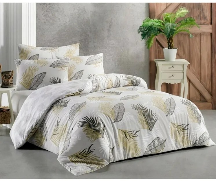 Kvalitex Delux Sanel pamut ágynemű, szürke, 200 x 200 cm, 2 ks 70 x 90 cm