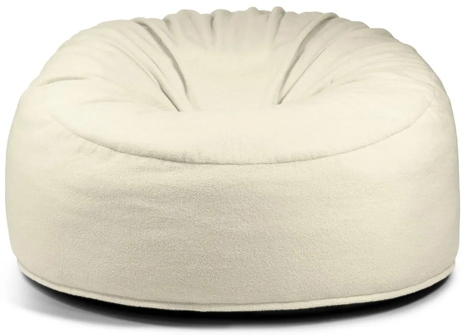 Krémszínű buklé babzsákfotel Om 135 – SLOWDOWN