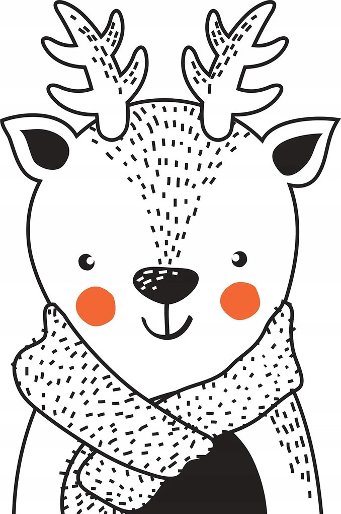 Fotótapéta Szarvas sálban Skandináv stílus a szobába 206x275 +ragasztó