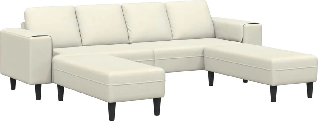 vidaXL Nappali Kanapé 3 pcs Krém