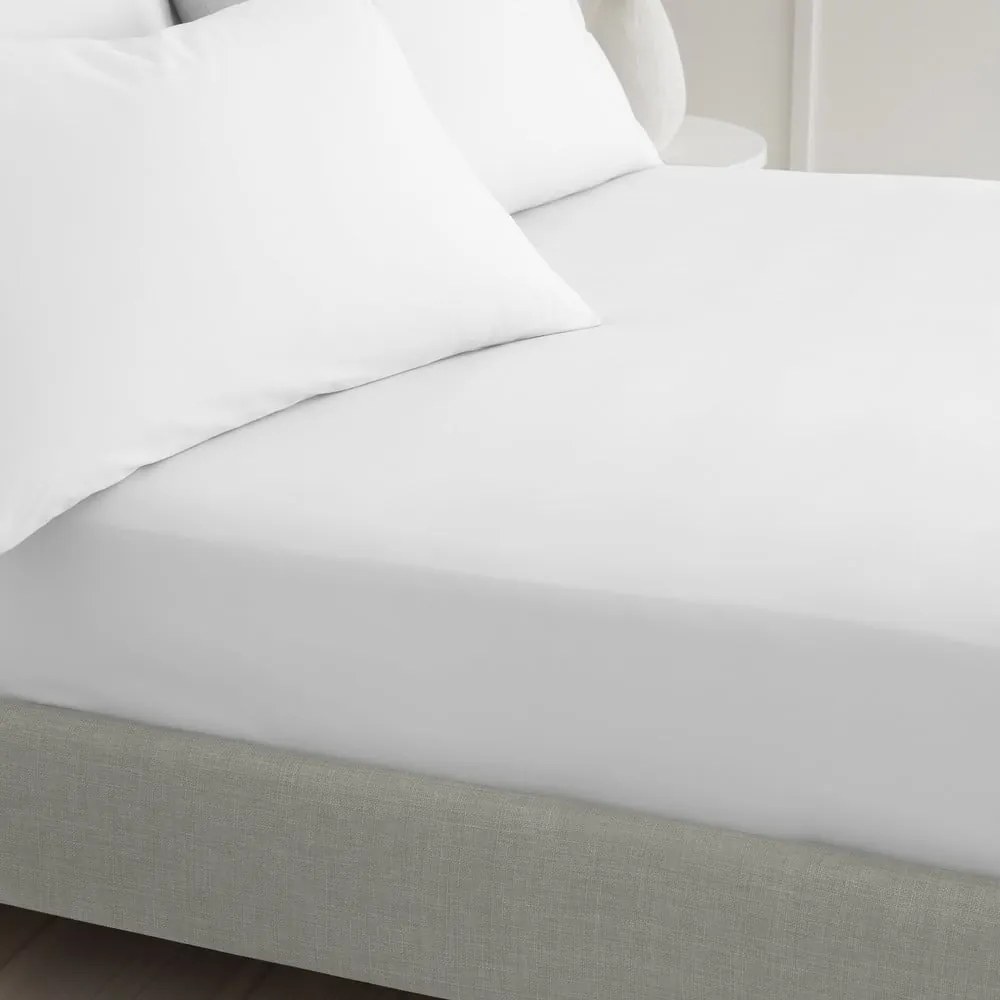 Fehér gumis pamut-perkál lepedő 90x190 cm Cotton Percale – Bianca