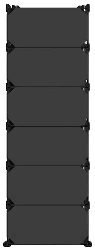 fekete polipropilén cipőtartó 94,5x36,5x106 cm
