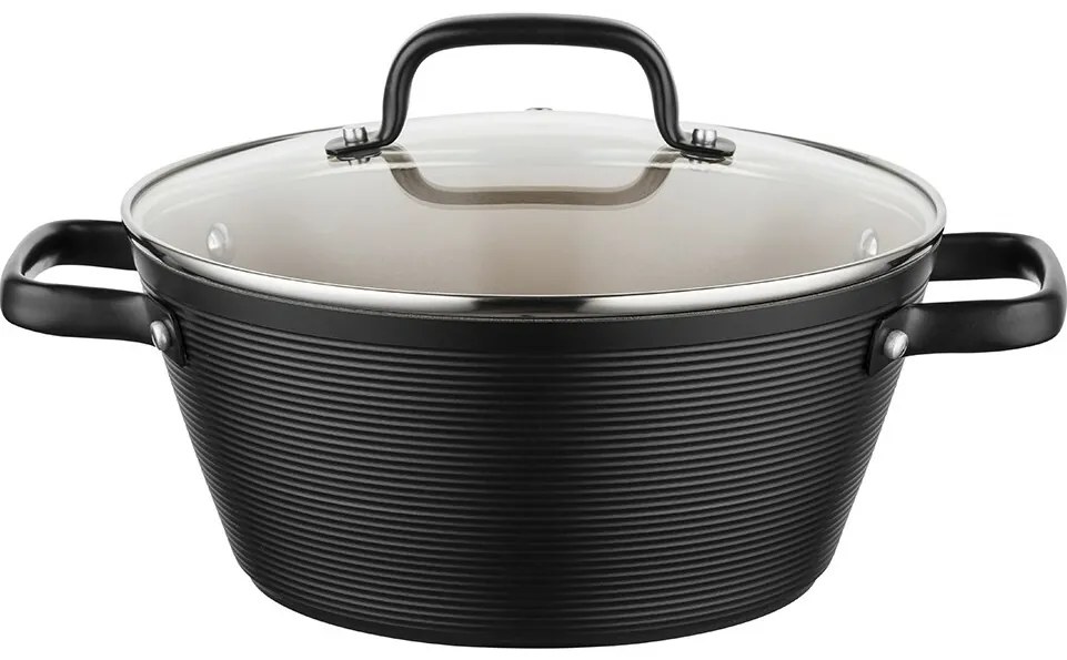 Florina Alumínium edény Carina Black 3,3 l, 24 cm, 24 cm átmérőjű