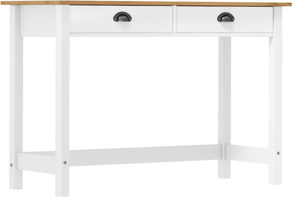 vidaXL Hill 2 fiókos tömör fenyőfa tálalóasztal 110 x 45 x 74 cm