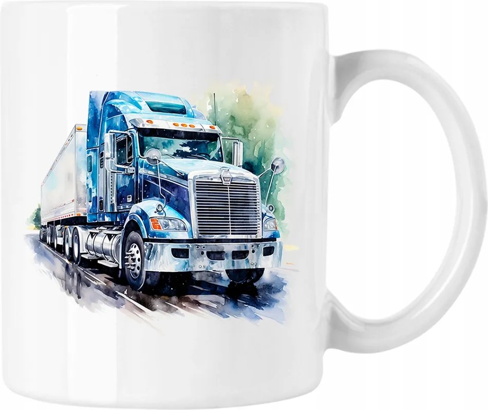 Teherautó bögre kék Semi-Truck Fehér 330ml