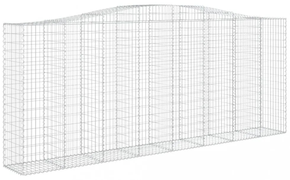 3 db íves horganyzott vas gabion kosár 400x50x160/180 cm