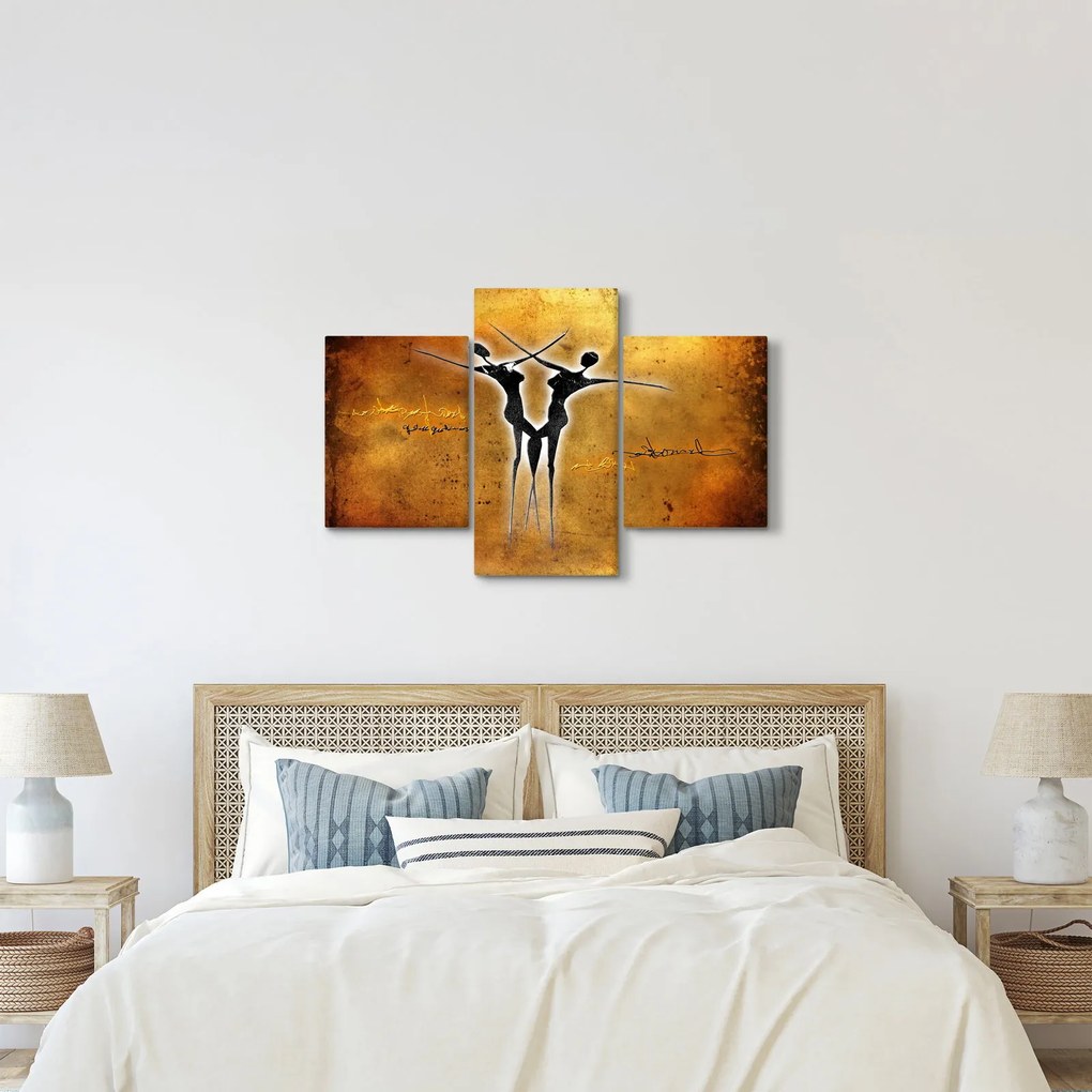 Festmény képe egy táncoló párról (90x60 cm)