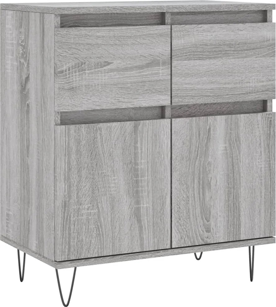 vidaXL szürke sonoma színű szerelt fa tálalószekrény 60 x 35 x 70 cm