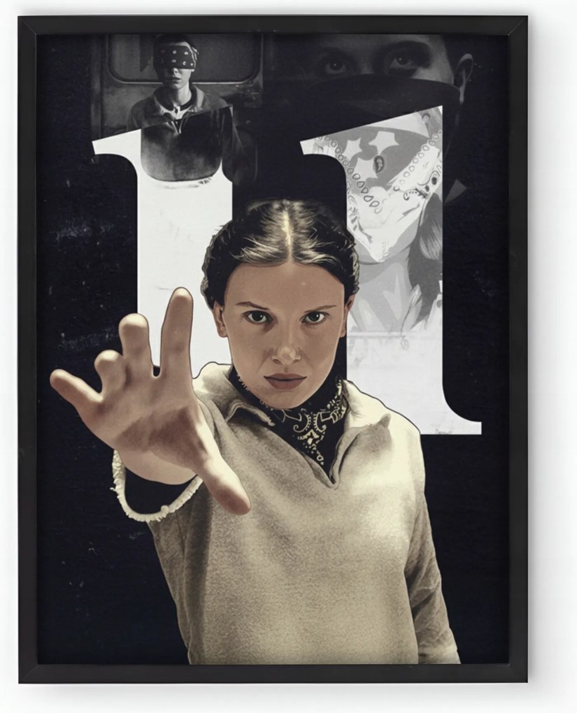 Keretezett poszter Stranger Things sorozat 11 30x40 cm Ajándék ötlet