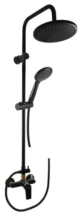 RAV Slezák CO182.5/7CMATZ-Zuhanyszett COLORADO csapteleppel fekete/arany