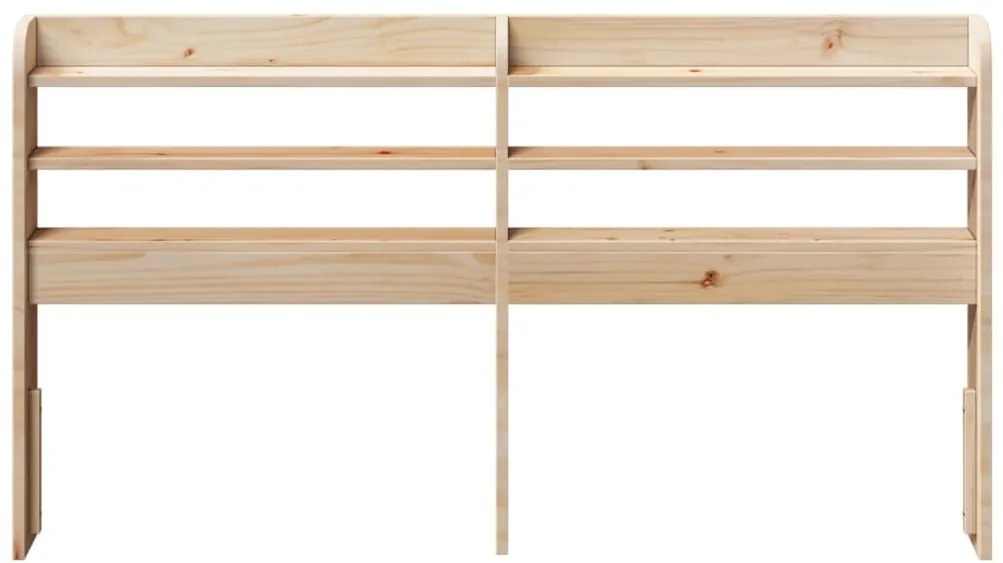 tömör fenyőfa fejtámla polcokkal 135 cm