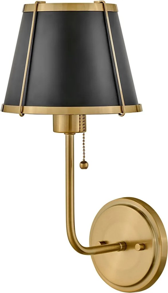 Hinkley lighting klasszikus fali lámpa clarke fekete sárgaréz elshk-clarke1-br-bk