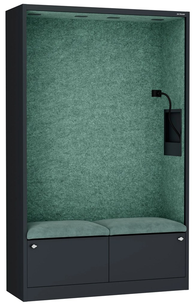 Sally 1150mm korpus Antracytowy - siedzisko Zielony