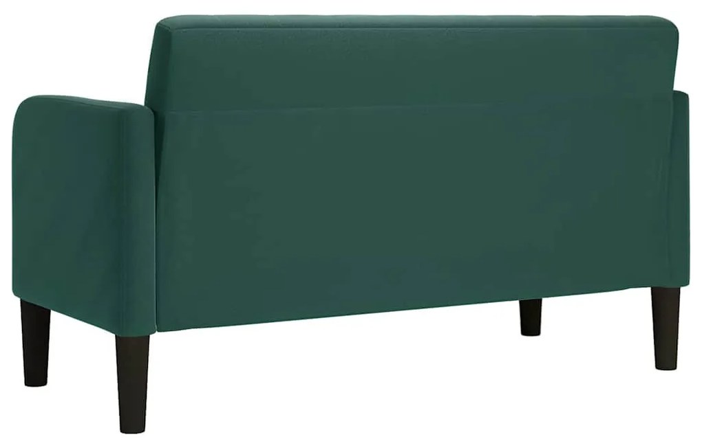 sötétzöld bársony loveseat kanapé 109 cm