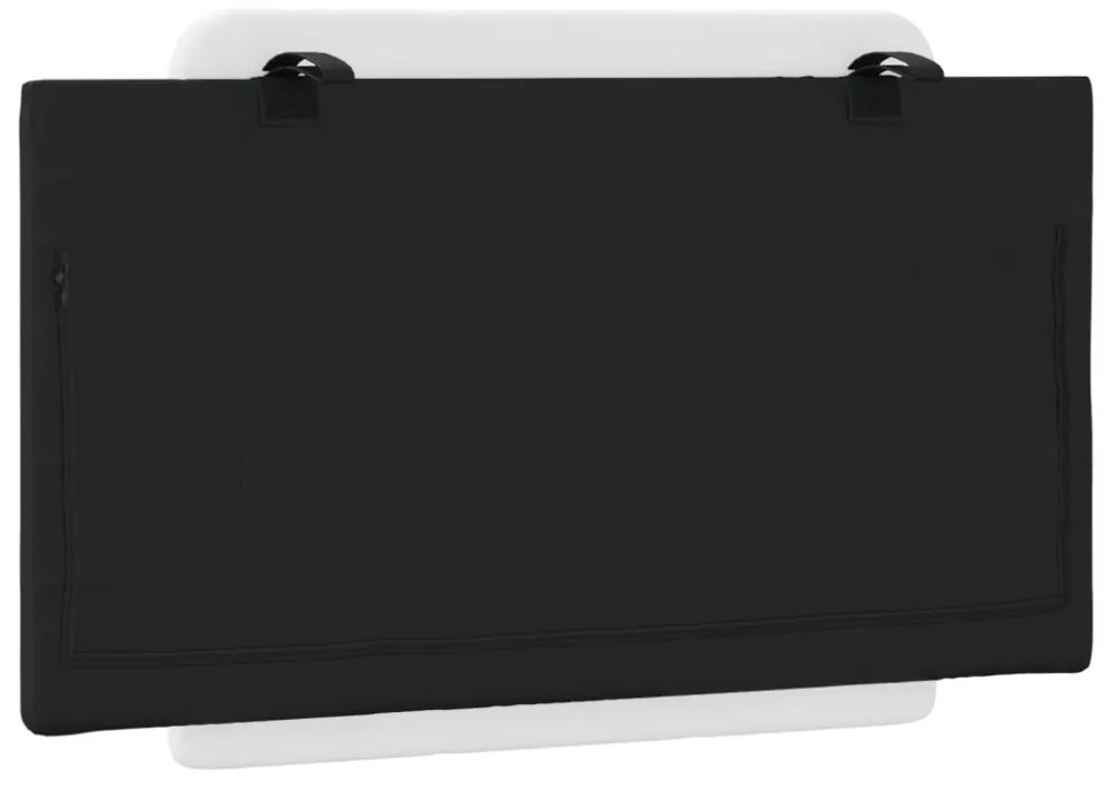 fekete és fehér műbőr fejtámla párna Zadar 80 cm