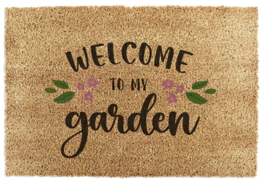 Kókuszrost lábtörlő 60x90 cm Welcome to My Garden – Artsy Doormats