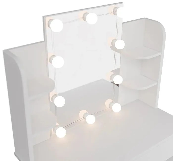 Juskys LED világítású fürdőszoba asztal - fehér