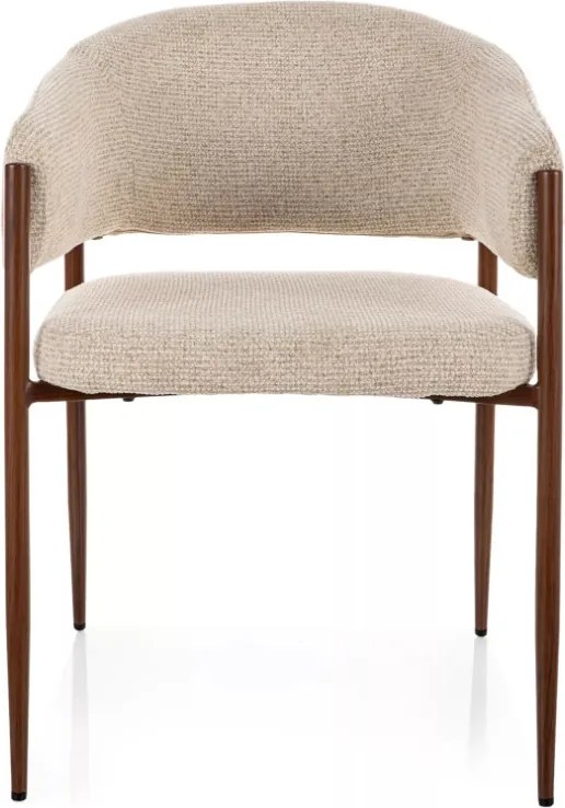 Akita étkezőszék világos bézs/dió