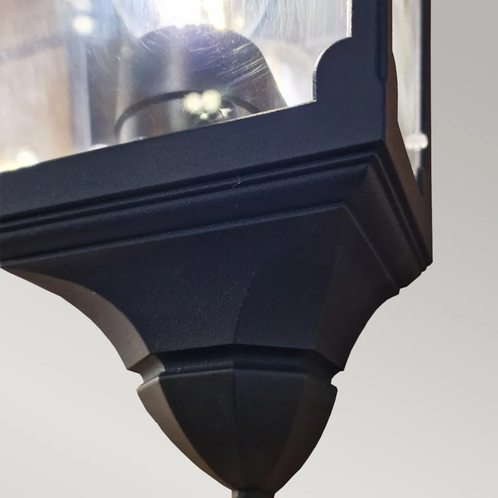 ELSTEAD CP7-2-BLACK CHAPEL Klasszikus Kültéri Fali Lámpa Fekete, Átlátszó E27 IP44