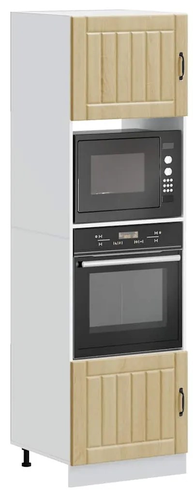 Lucca 2 db sonoma tölgy színű szerelt fa sütőszekrények