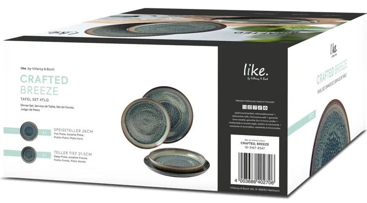Porcelán étkészlet 4 db-os Crafted Breeze – like | Villeroy &amp; Boch