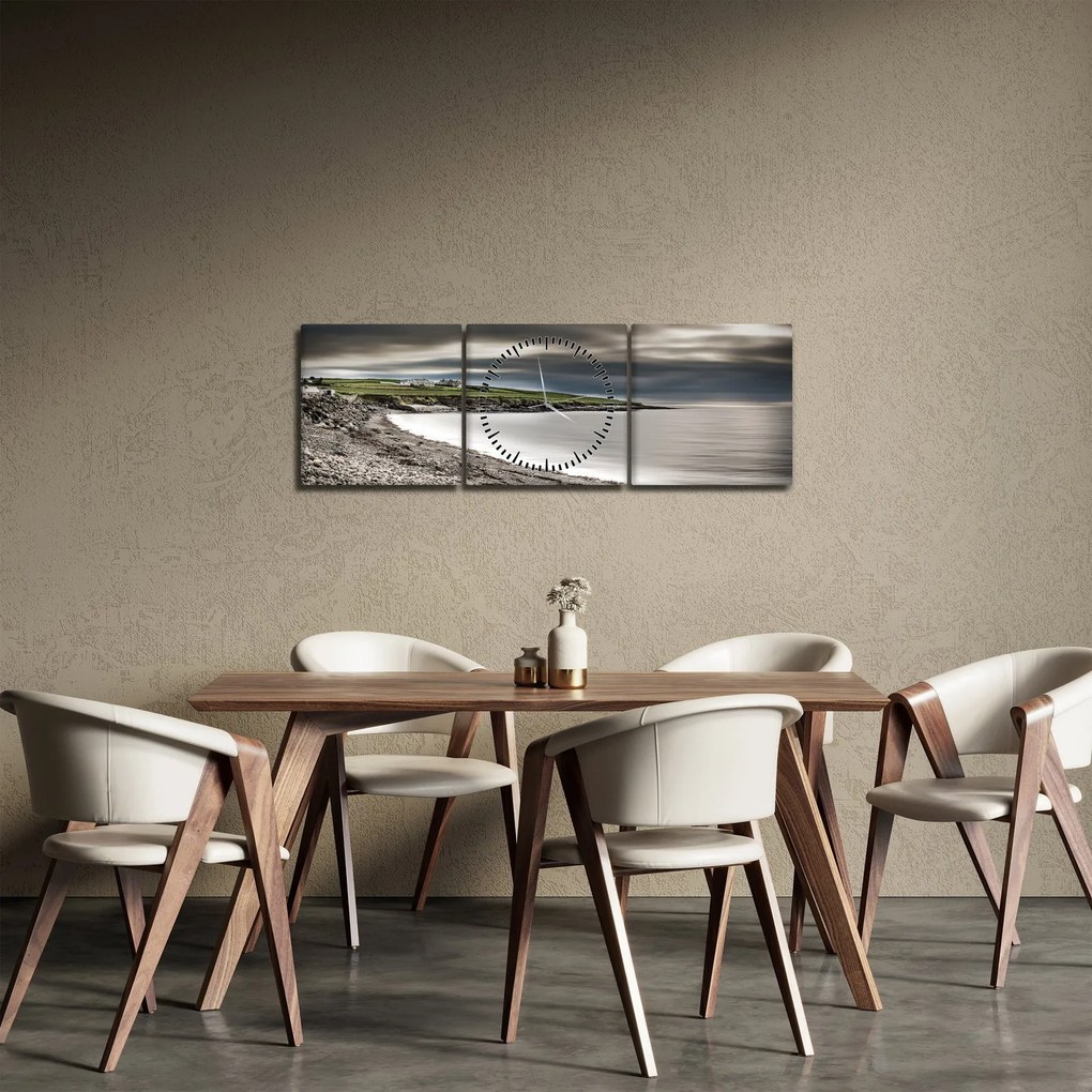 Tó a homályban képe (órával) (90x30 cm)