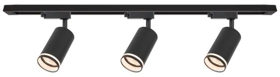 PIPE sínes rendszerbe szerelhető spotlámpa, 3x GU10/10W/230V, fekete