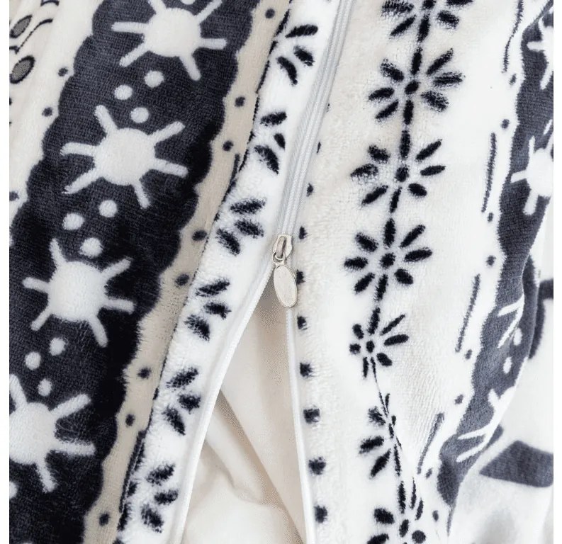 Mikroplüss ágyneműhuzat WINTER DEER szürke Ágyneműhuzat mérete: 2 db 70 x 90 cm | 200 x 220 cm