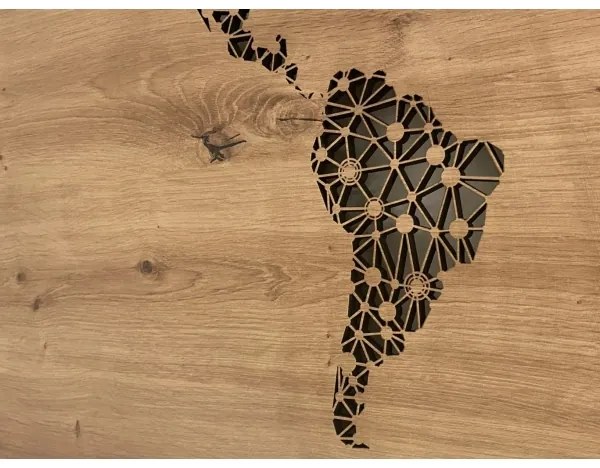 Li-Go 4457/A/4 - LED fali dekoráció LED/10W/5V 30000 mAh 120x60 cm tölgy