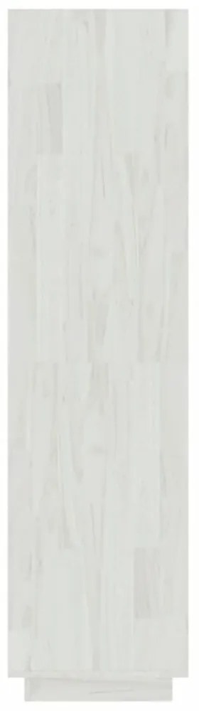 fehér tömör fenyőfa könyvszekrény/térelválasztó 60x35x135 cm