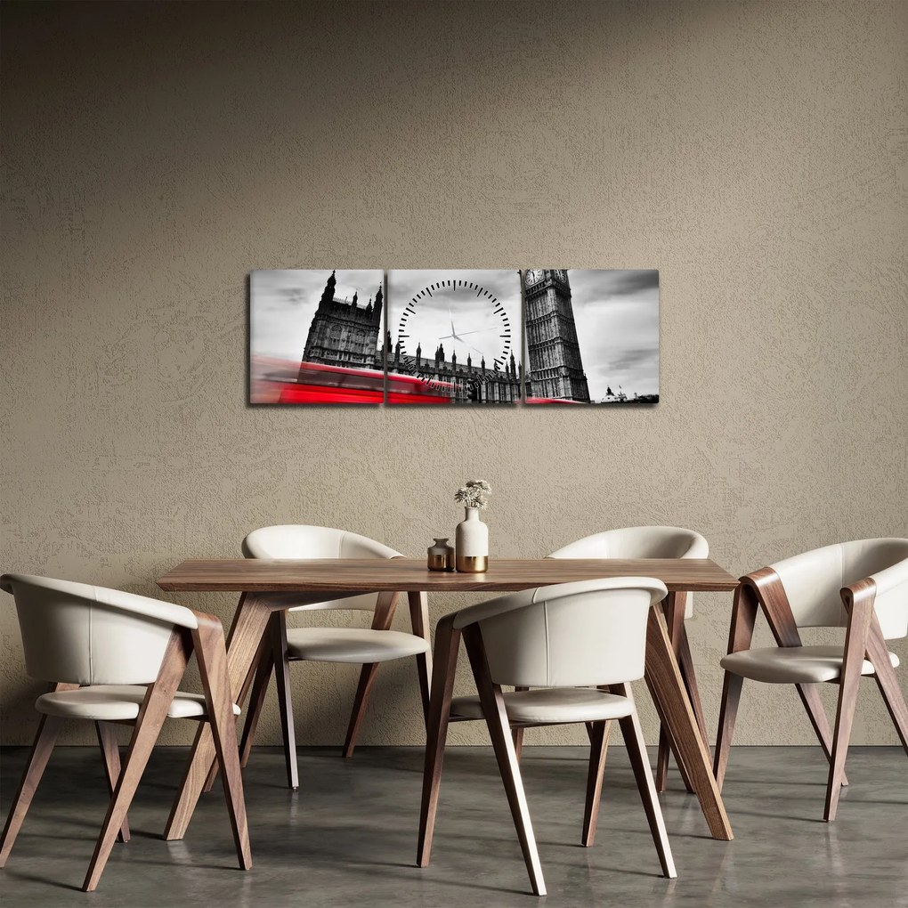 Kép - a Parlament londoni házai (órával) (90x30 cm)