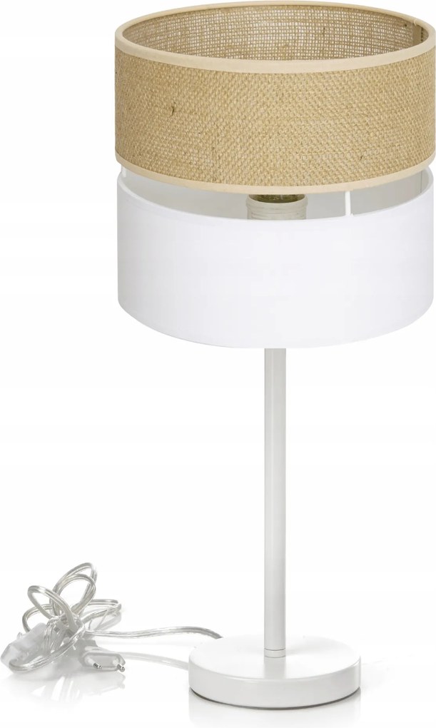 Juta Boho Asztali Éjjeli Lámpa Juta Duo Asztali Tömör Fém Lengyel