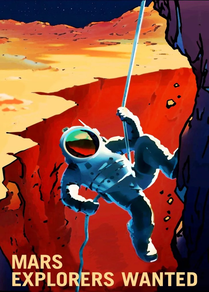 Nasa Explorers Wanted poszter, 70x50 cm